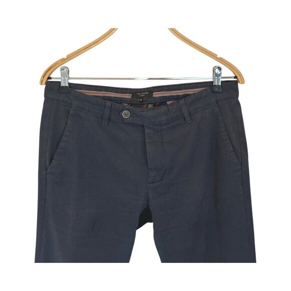 Ted Baker Mens Tailored Fit Chino Pants Size 32R Cotton BlendBlue Gray - Picture 11 of 13
